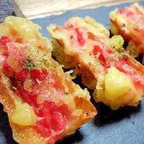 ちくわの天ぷら紅ショウガのはさみ揚げ